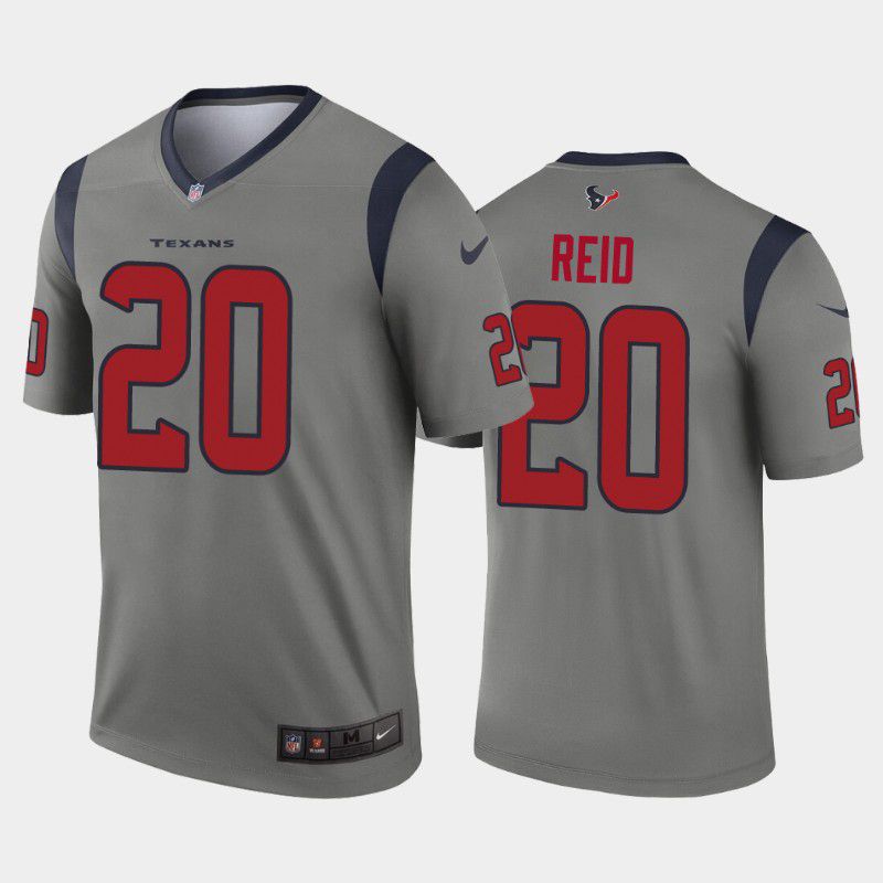 Men Houston Texans #20 Justin Reid Nike Gray Inverted Legend NFL Jersey